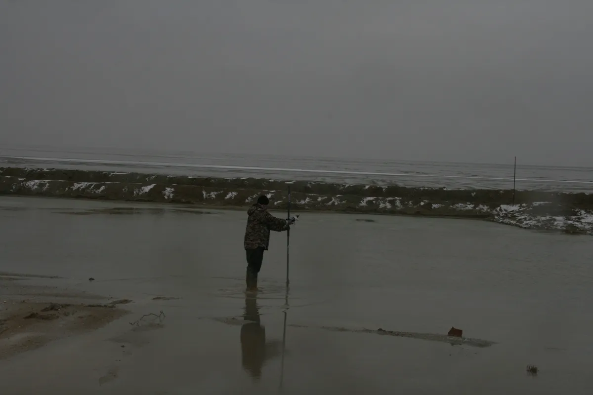 Изображение геодезических или геологических работ на объекте