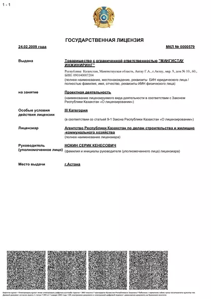 Проектная лицензия